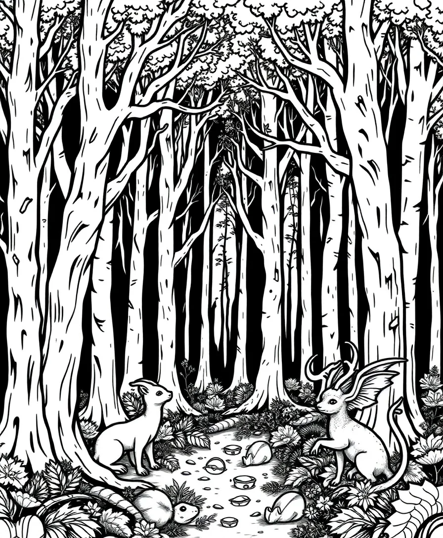 Magical Forest Scene
