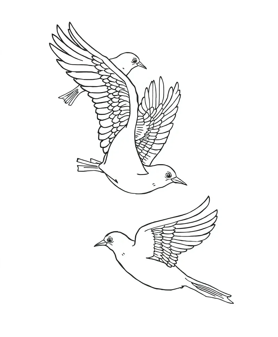 Soaring Birds in Flight