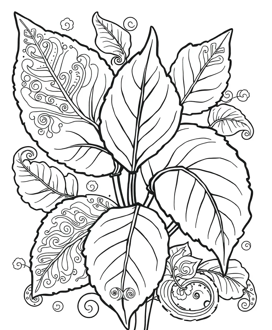 Intricate Paisley Leaves