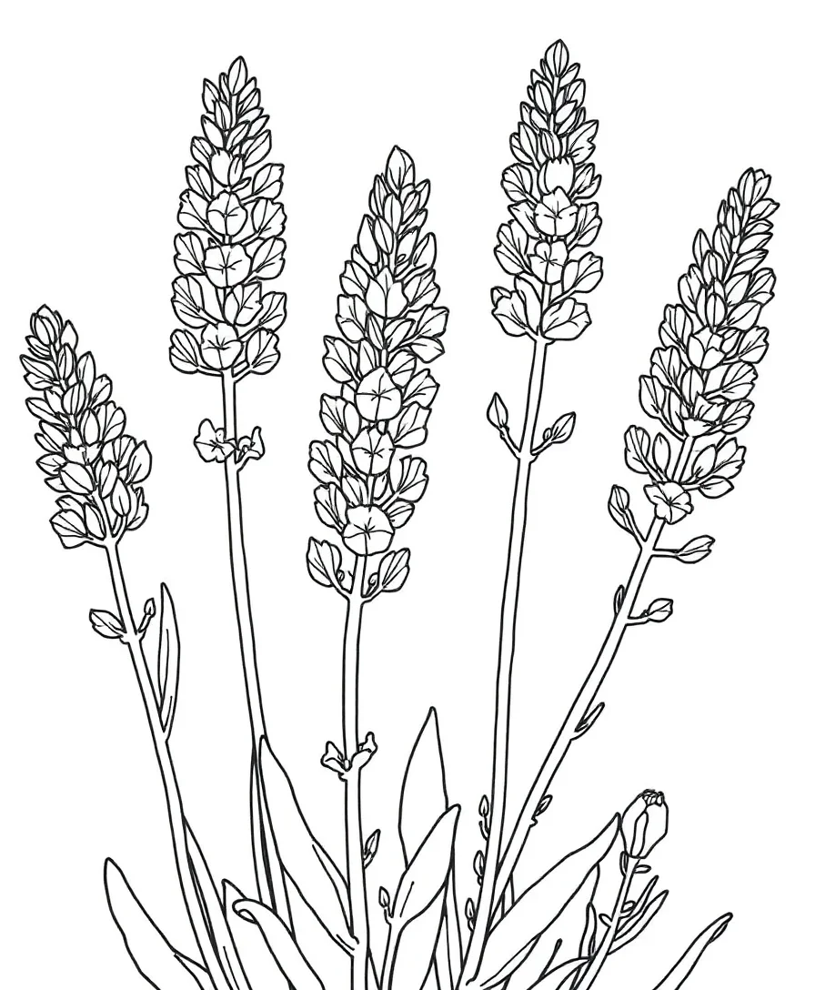 Serene Lavender Sprigs