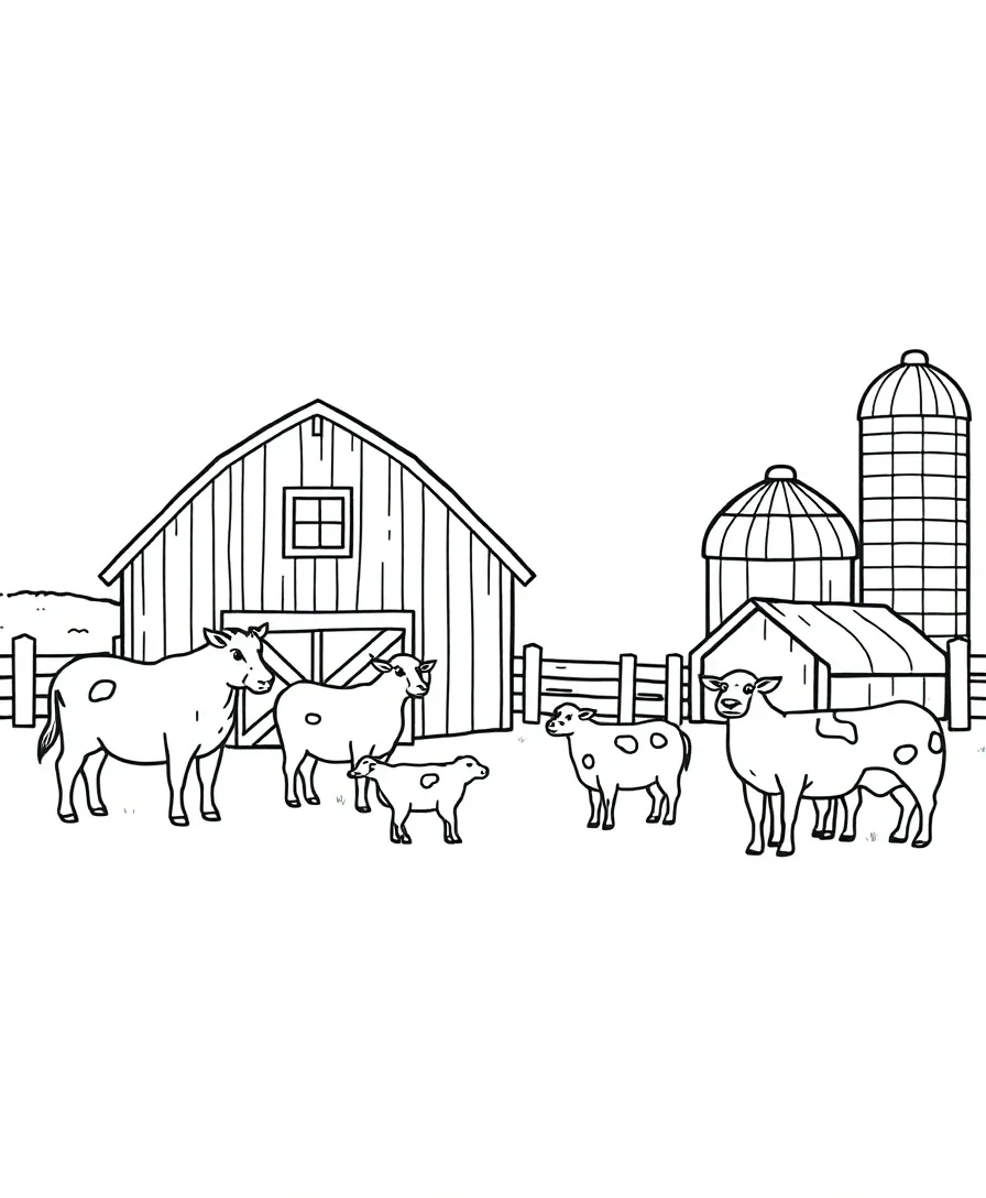 Charming Farm Scene