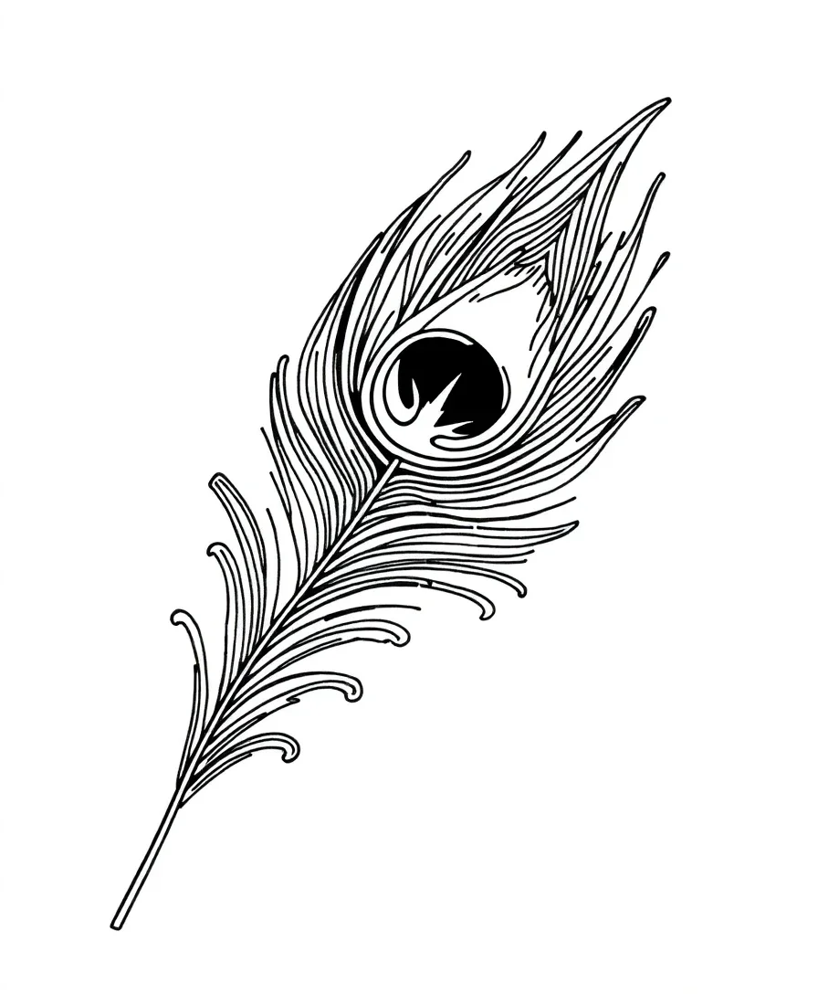 Elegant Peacock Feather