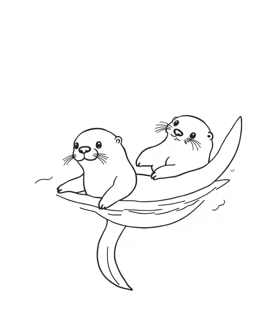 Playful Otter Friends