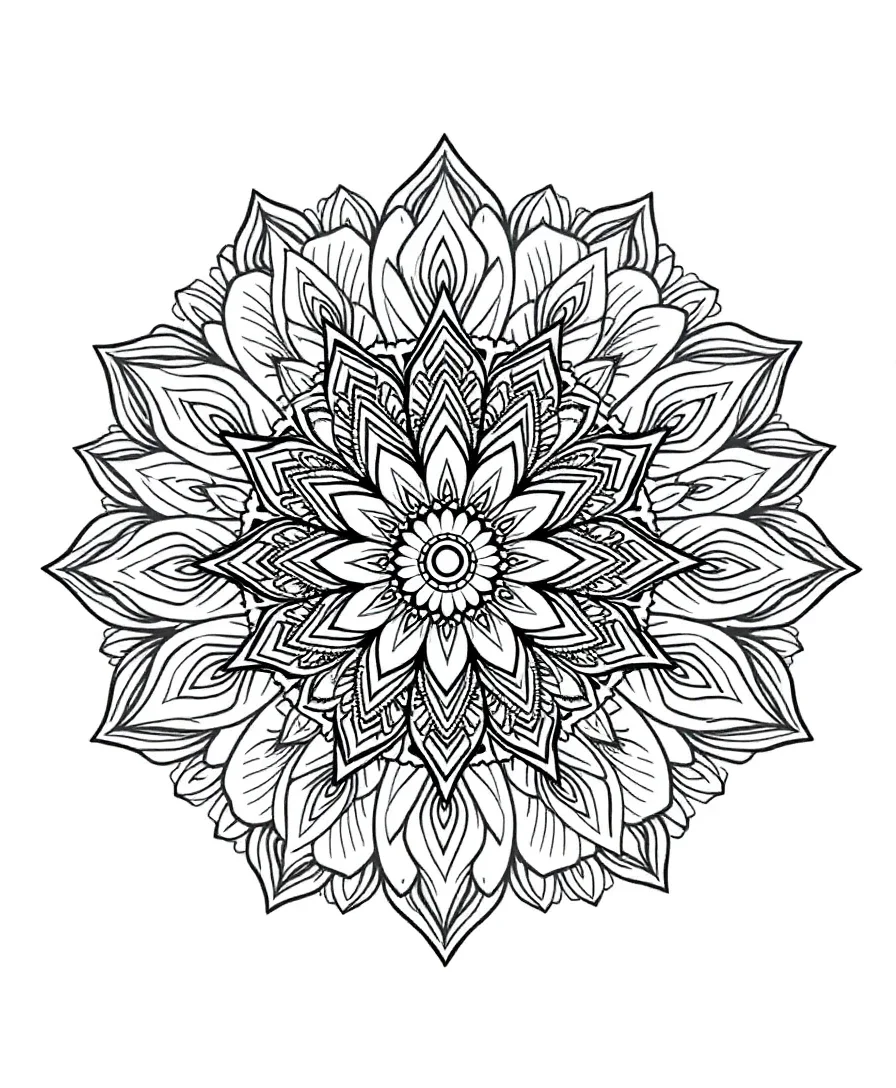 Soothing Floral Mandala