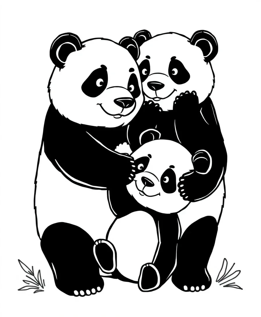 Playful Panda Pair