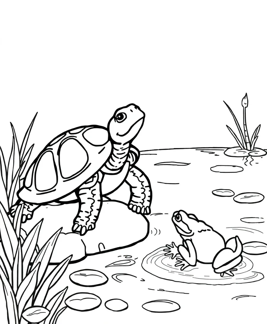 Turtle and Frog Friends