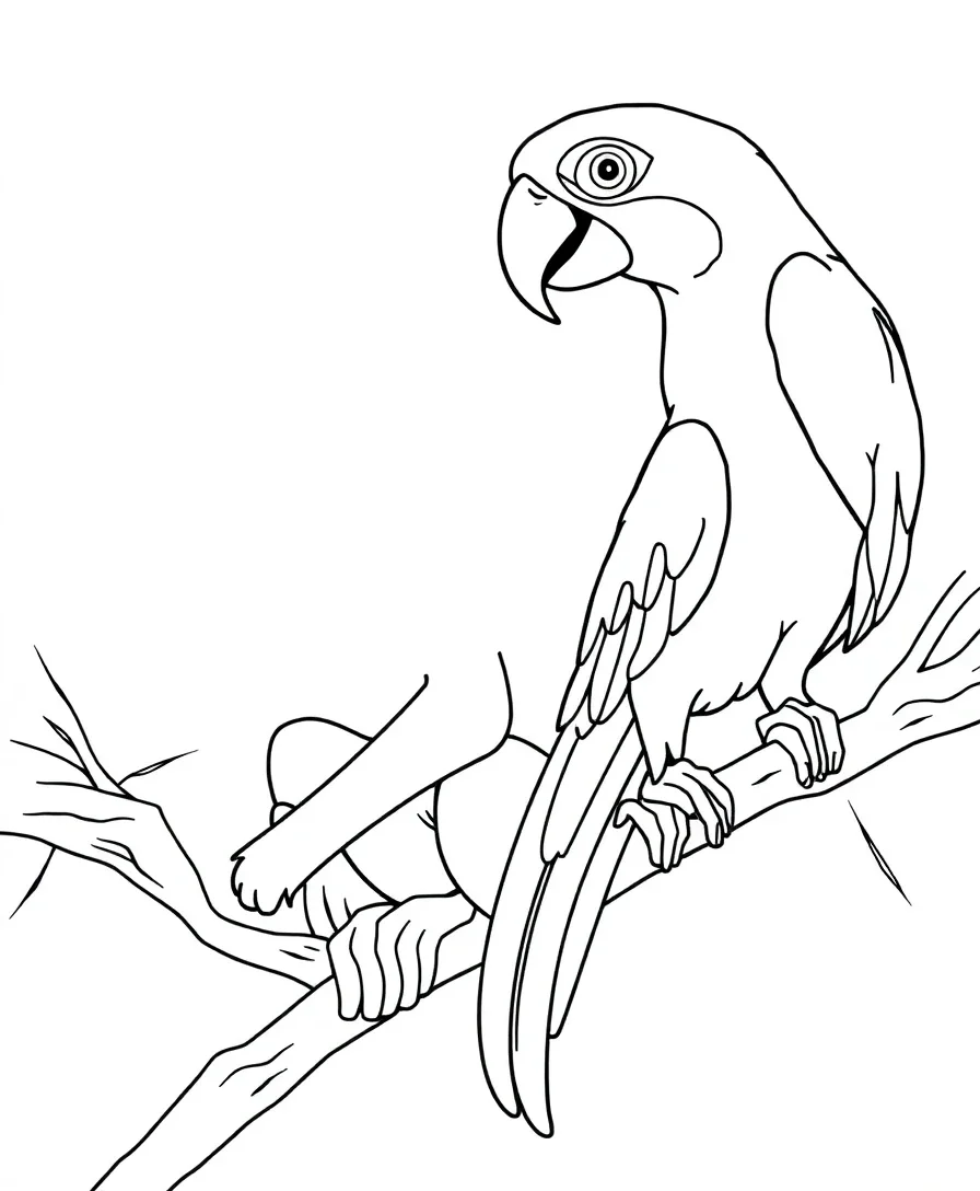 Monkey and Parrot Pals