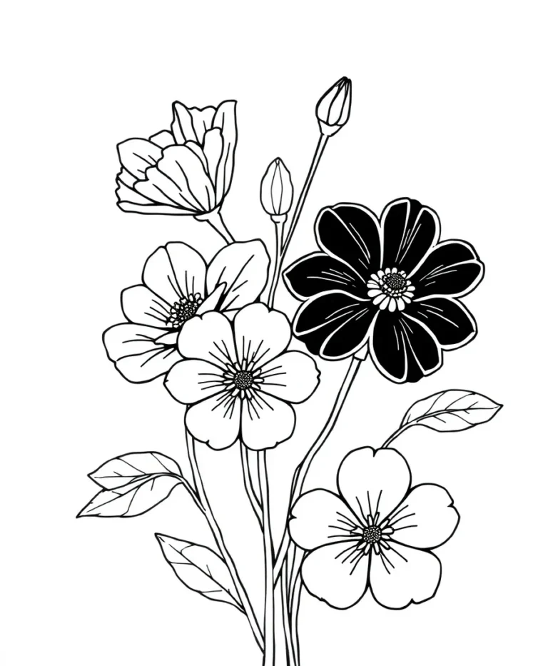 25 Striking Y2K Coloring Pages for Line Art Enthusiasts