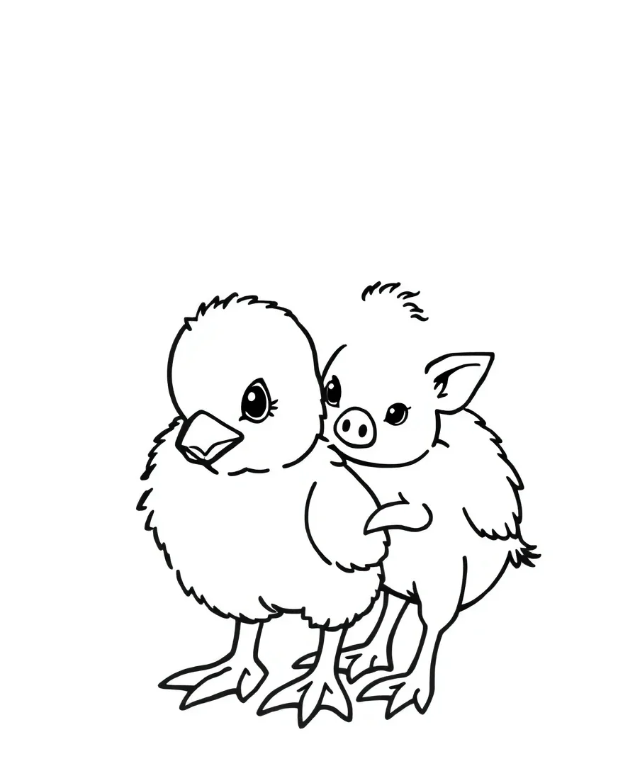 Chick and Piglet Pals