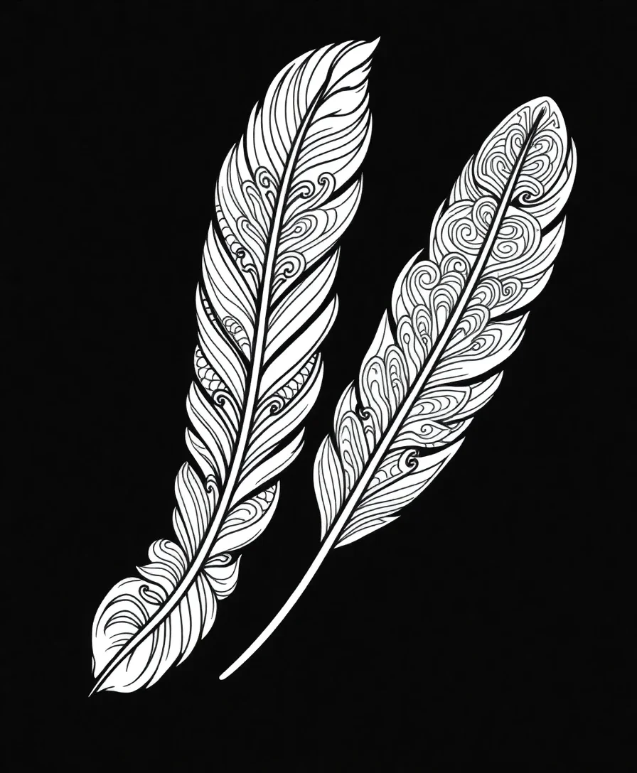 Graceful Falling Feathers