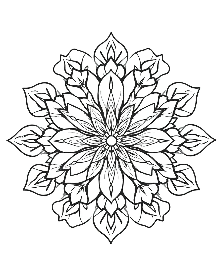 Intricate Mandala Leaves