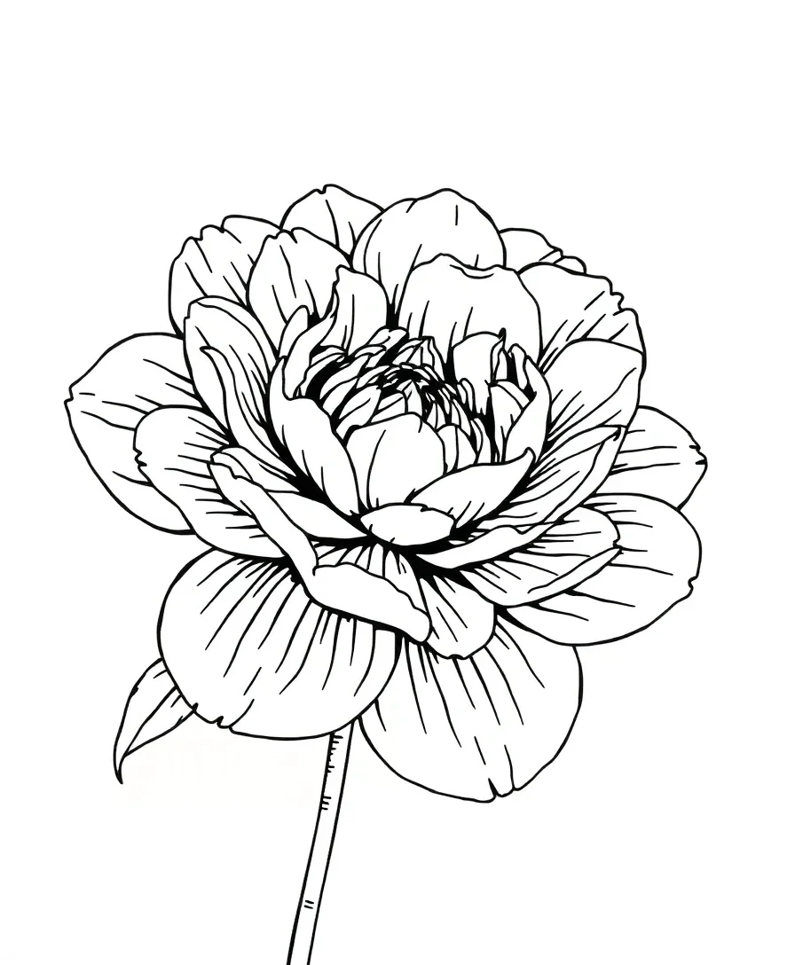 Elegant Peony Flourish