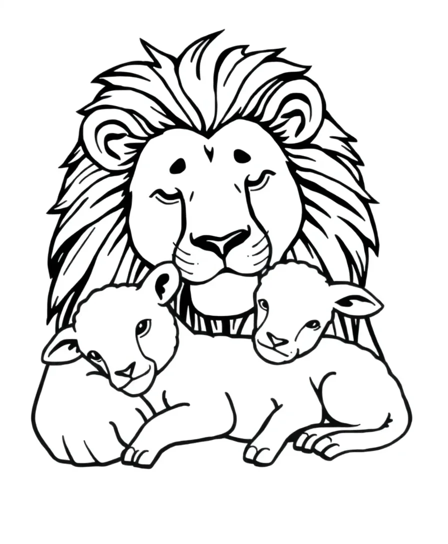 Loving Lion and Lamb