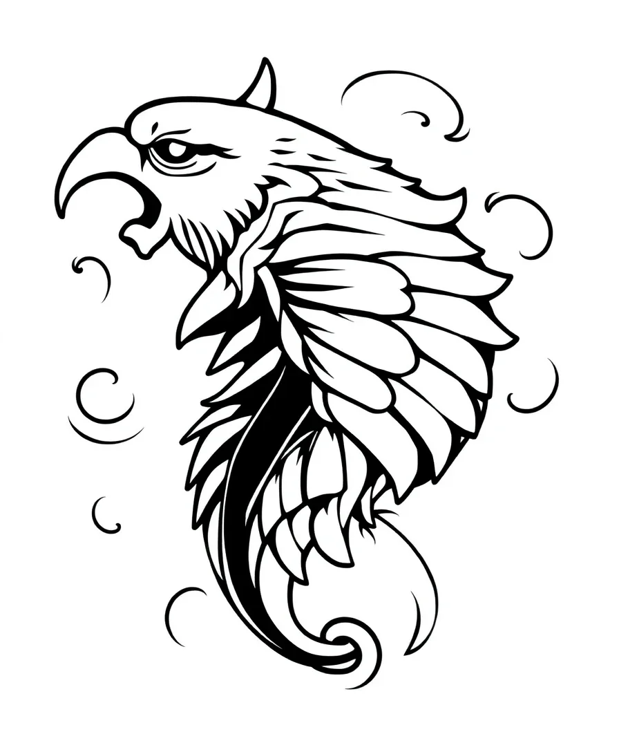 Classic tattoo flash design with clean lines
