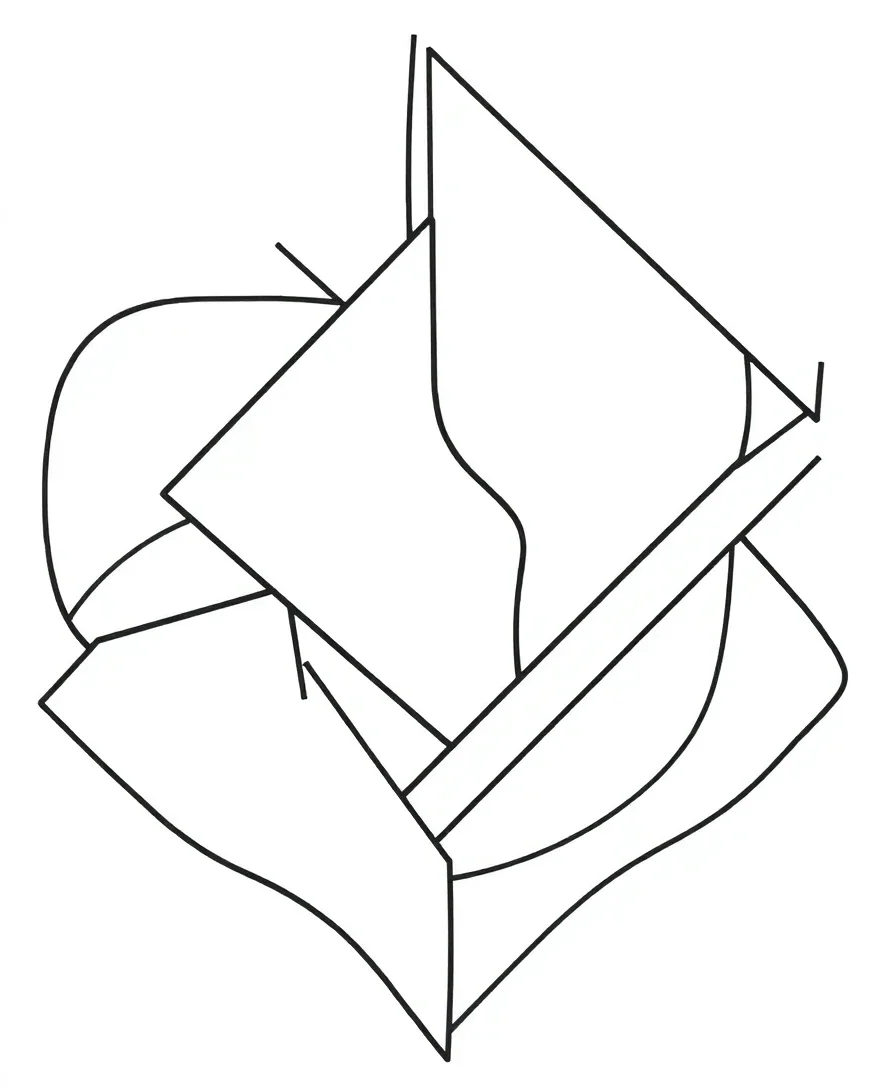 Geometric pattern with abstract shapes and clean lines
