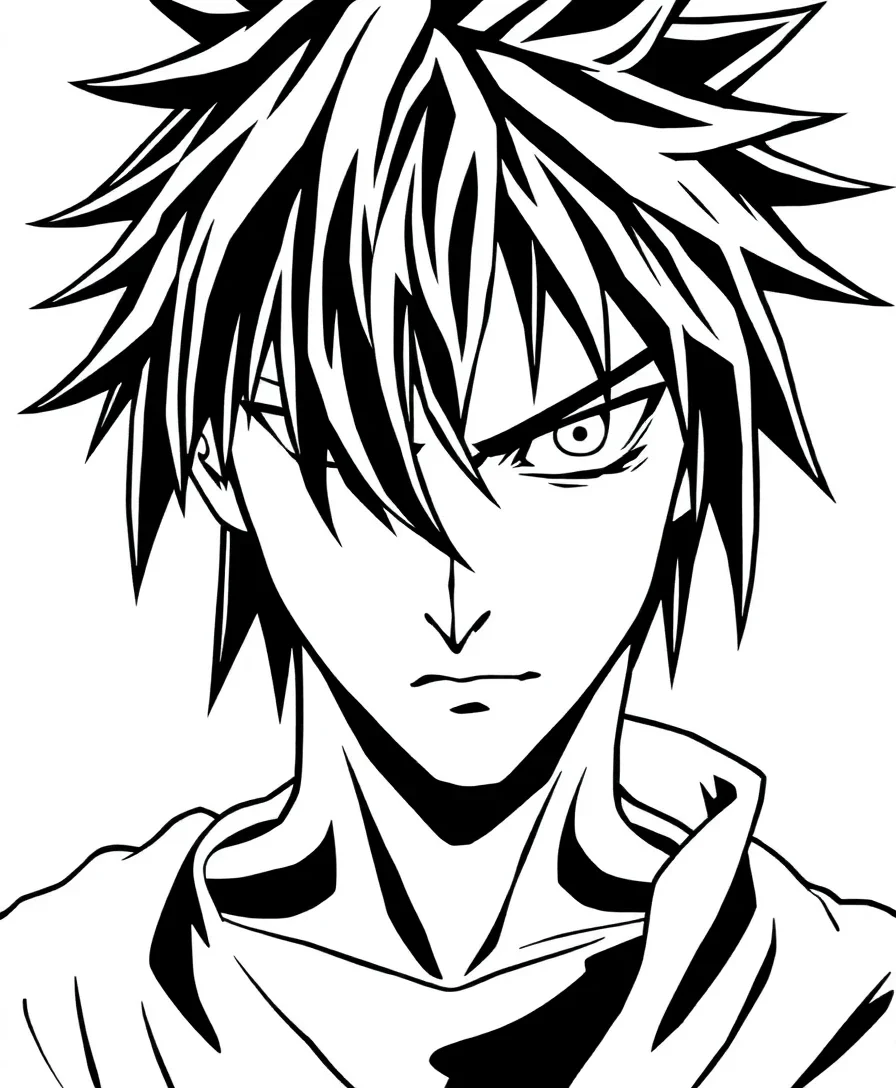 Sasuke Uchiha with a focused expression and intricate details