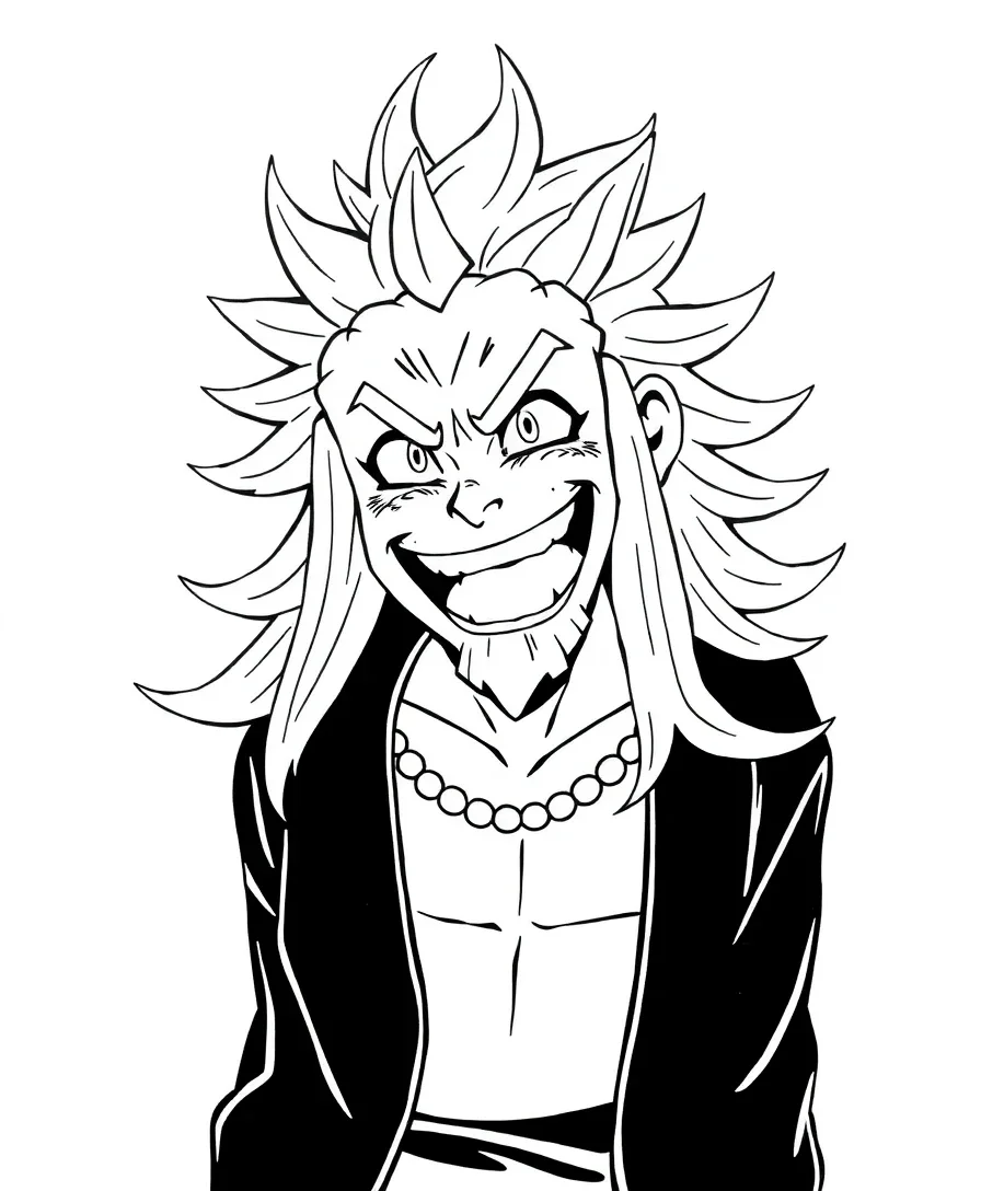 Jiraiya's playful demeanor captured in bold line art