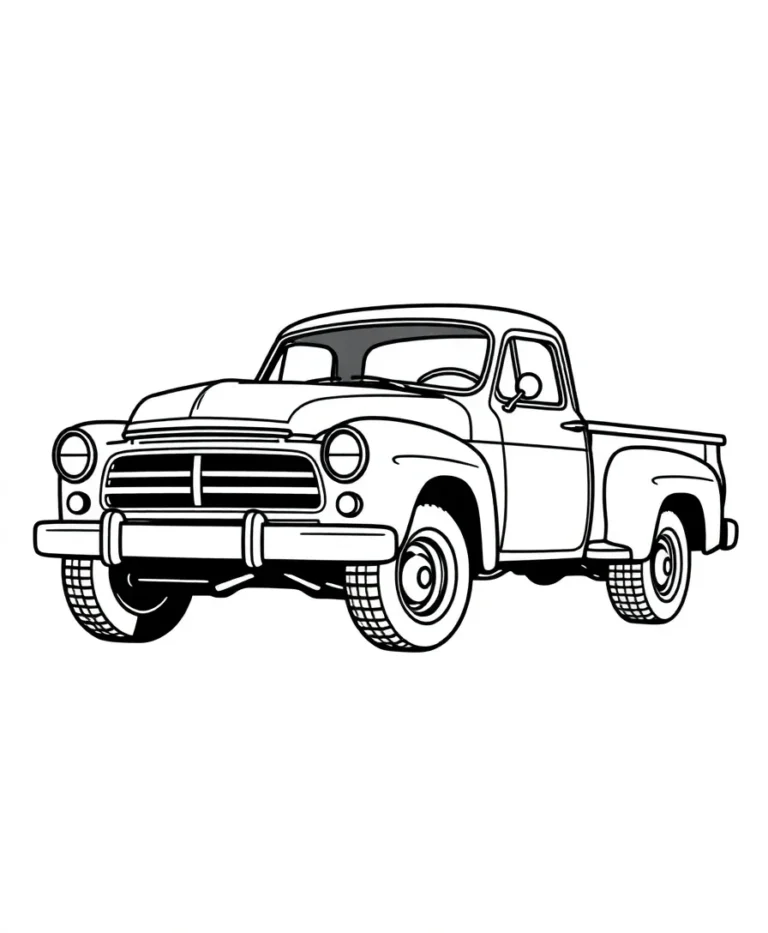 15 Stunning Truck Coloring Pages for Line Art Enthusiasts