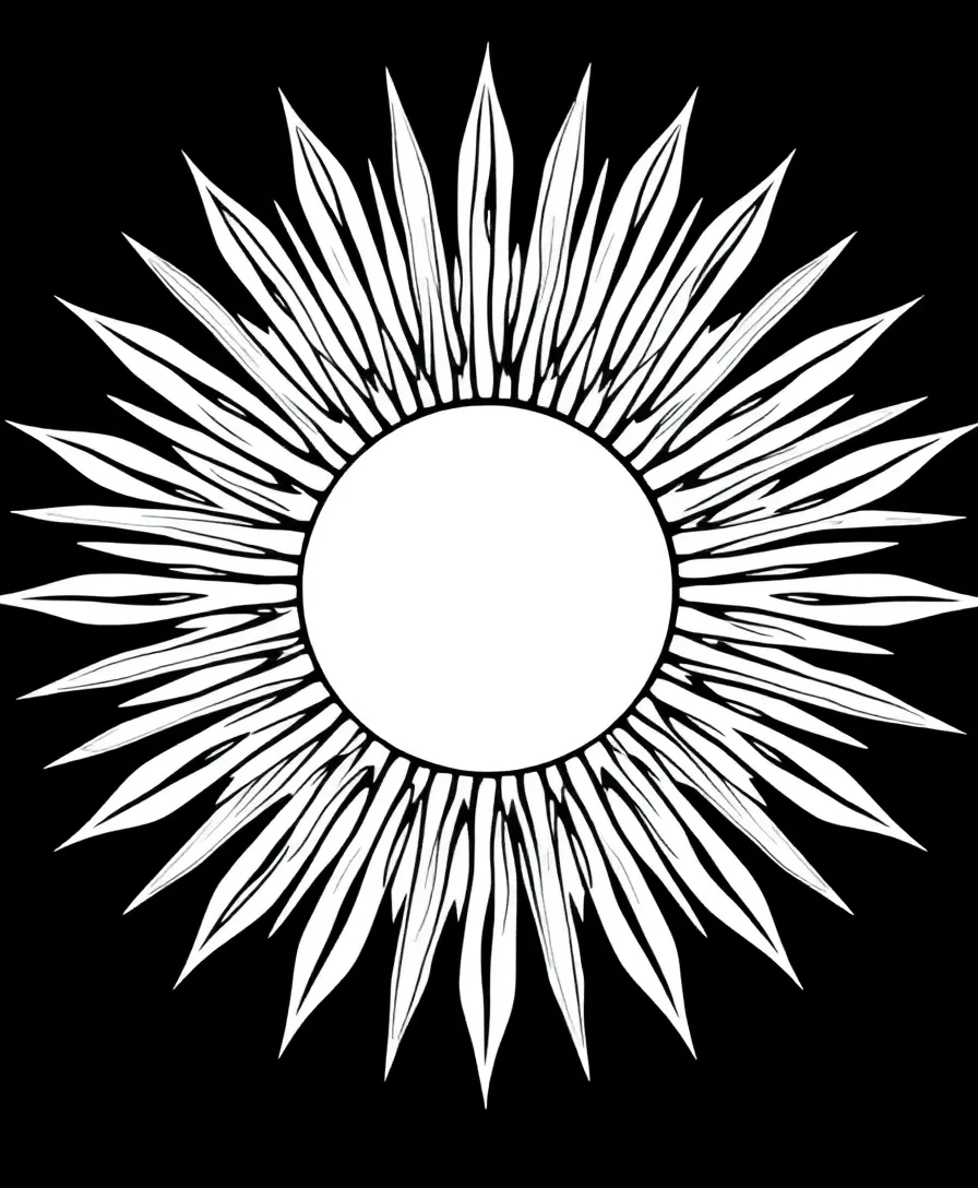 Energetic sunburst pattern with radiating lines and dynamic design