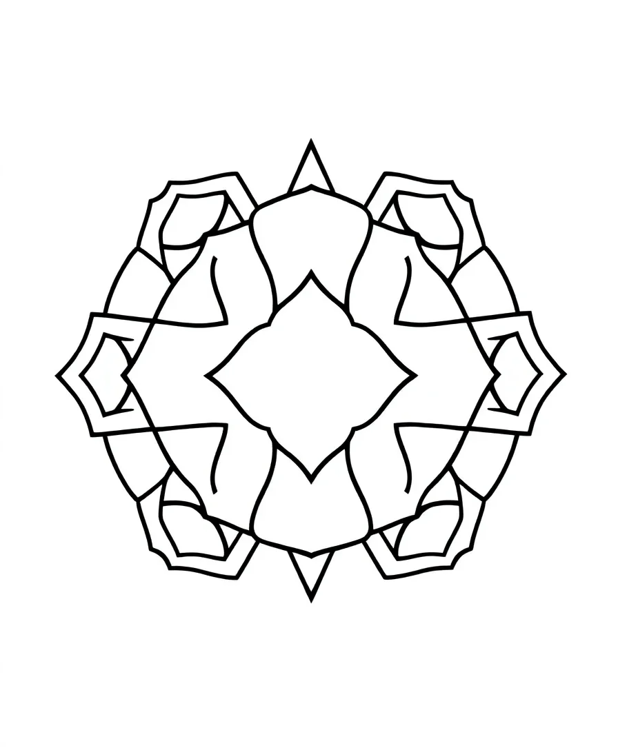 Symmetrical geometric patterns with clean lines