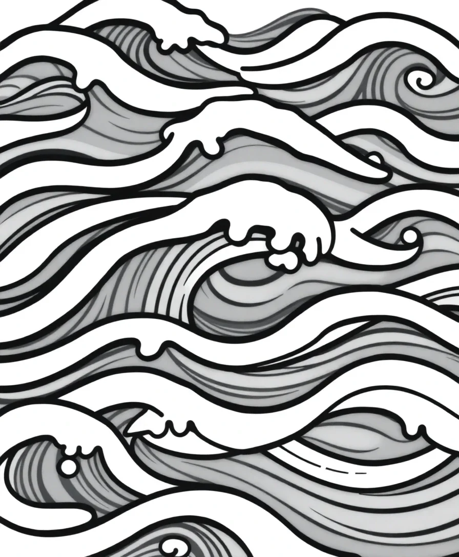 Elegant wave patterns with flowing lines