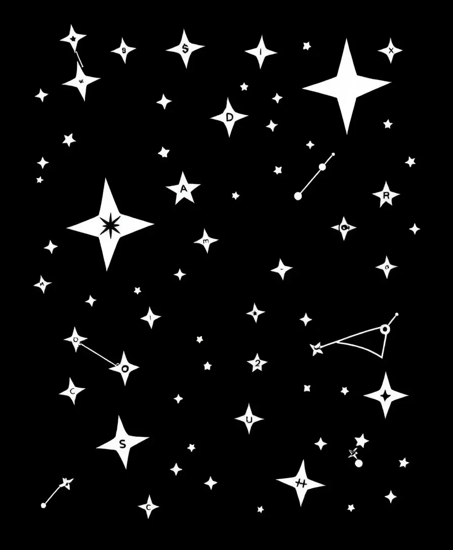 Celestial design with striking constellations
