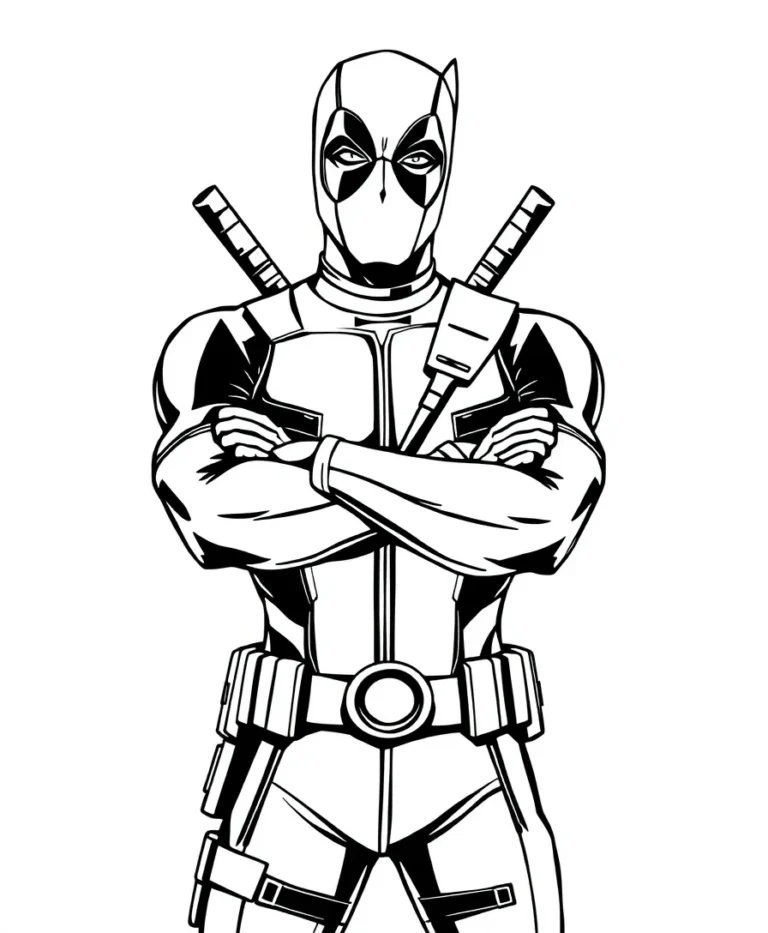15 Striking Deadpool Coloring Pages for Line Art Lovers