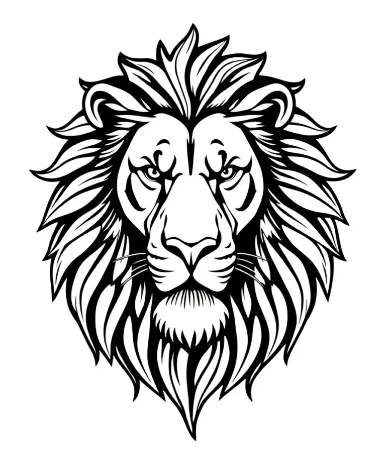 15 Striking Lion Coloring Pages for Enthusiasts of Line Art