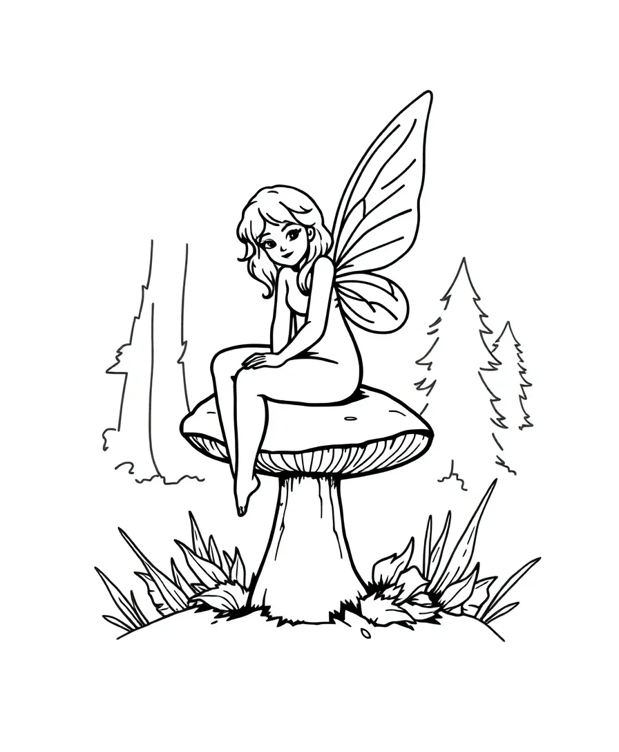 Whimsical Fairy in a Forest