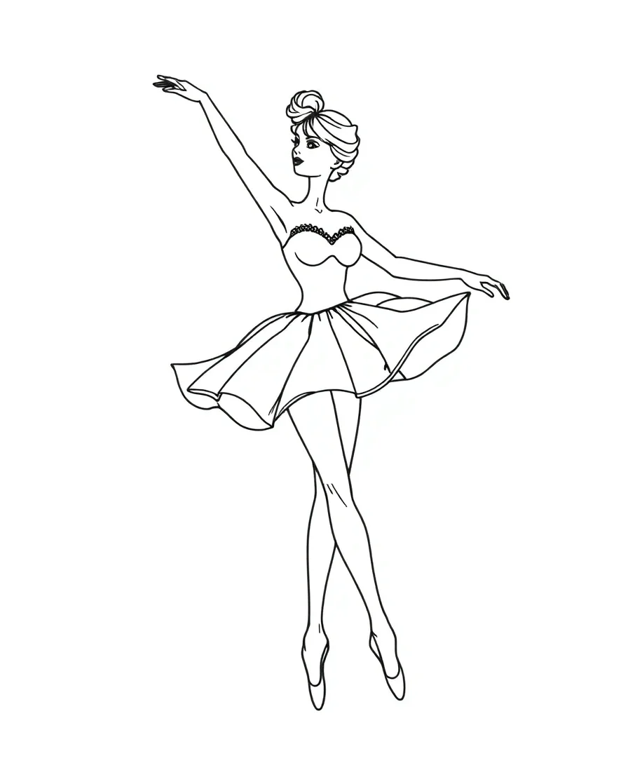Graceful Ballerina Silhouette