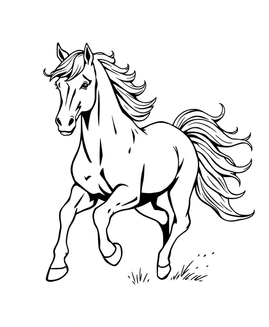 Majestic Stallion in Motion