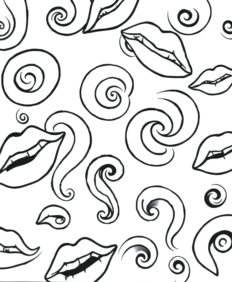 Captivating Lipstick Swirls
