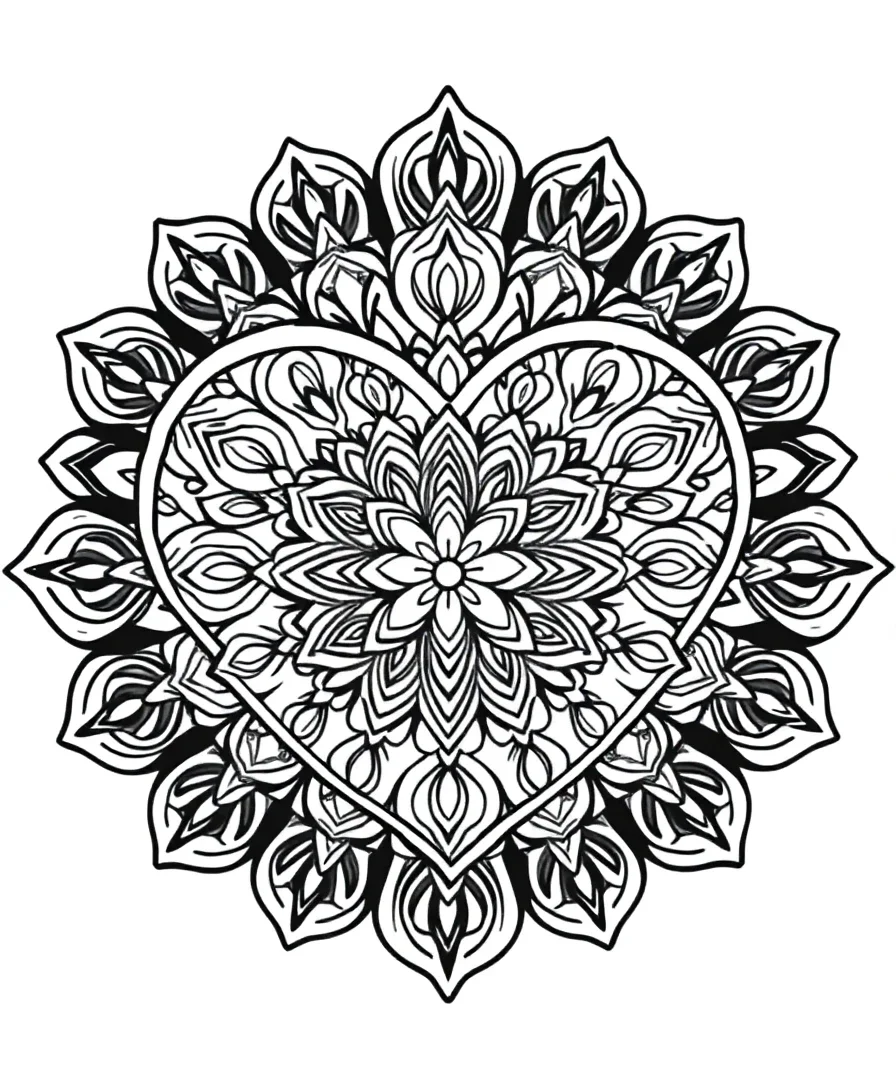 Enchanting Heart Mandala