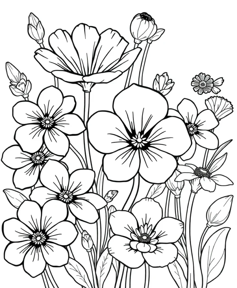 15 Stunning Spring Coloring Pages for Line Art Lovers