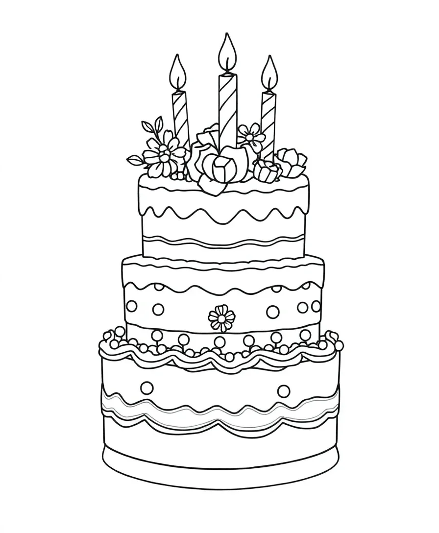 Whimsical Birthday Cake