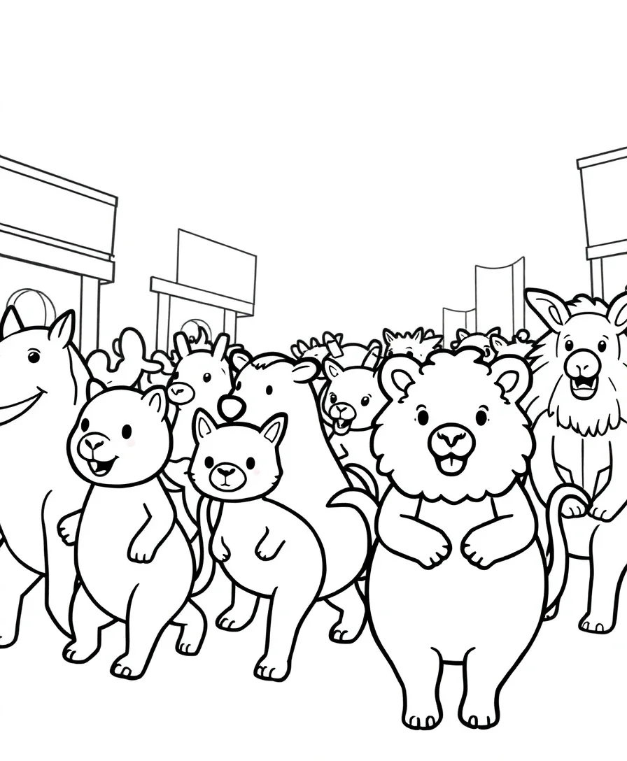 Whimsical Animal Parade