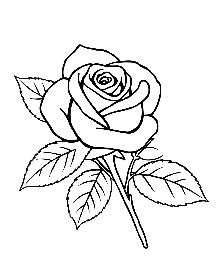 Classic Rose Outline