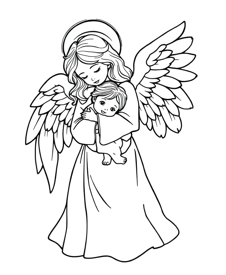 Serene Angel Embrace