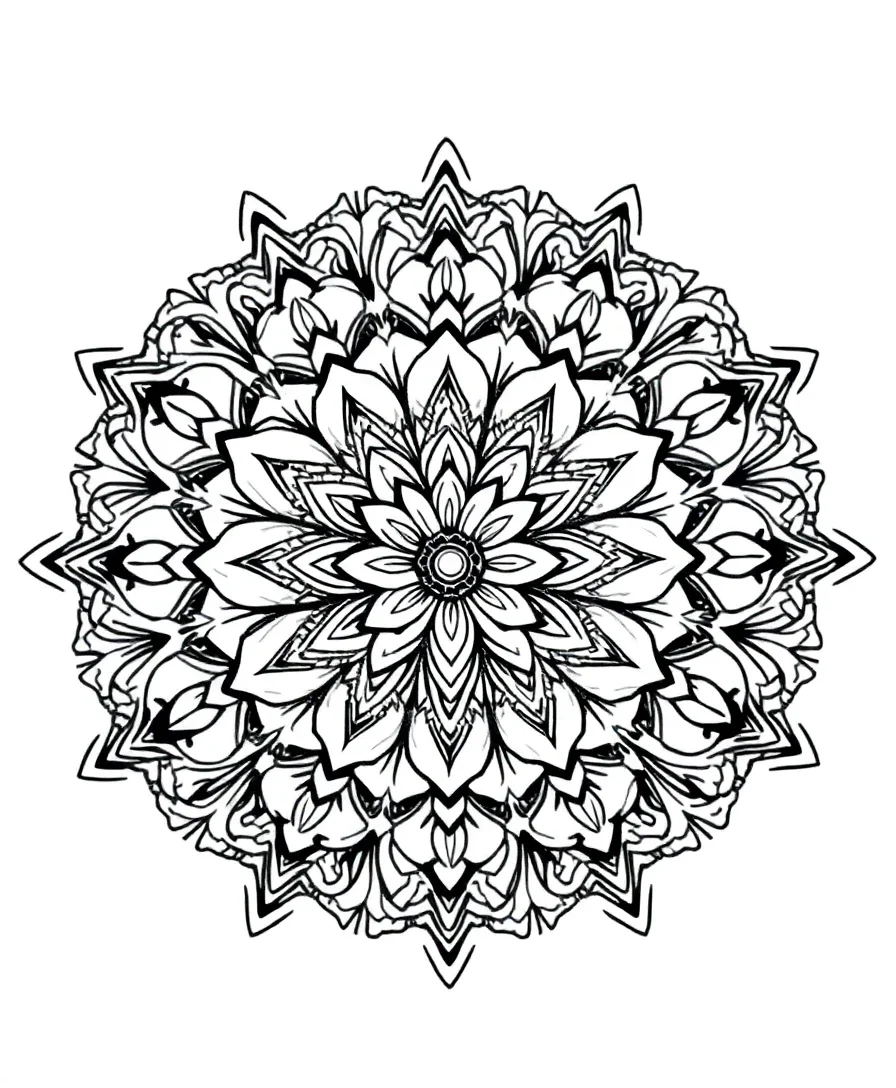 Elegant Floral Mandala