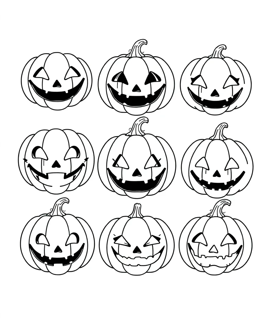 Eerie Pumpkin Faces