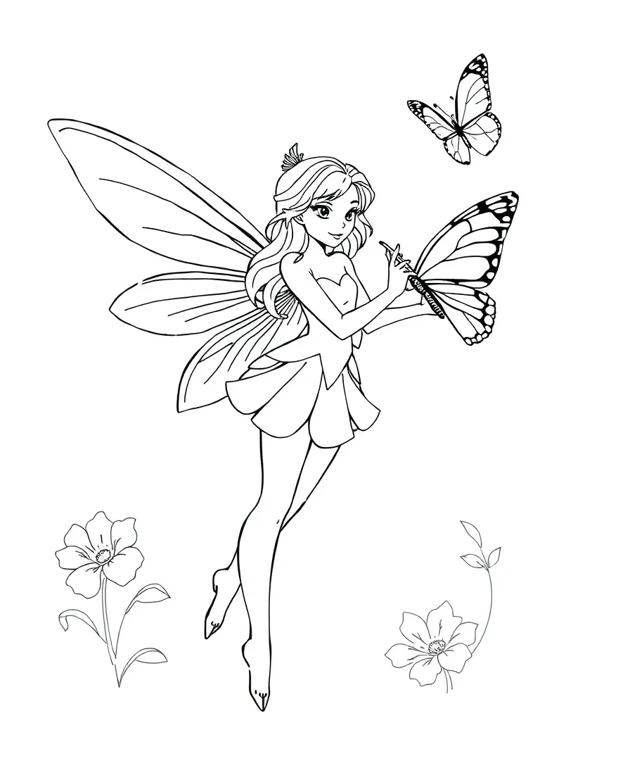 Fairy with a Butterfly Companion