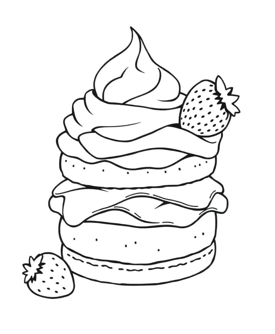 Shortcake with Whipped Cream Swirls