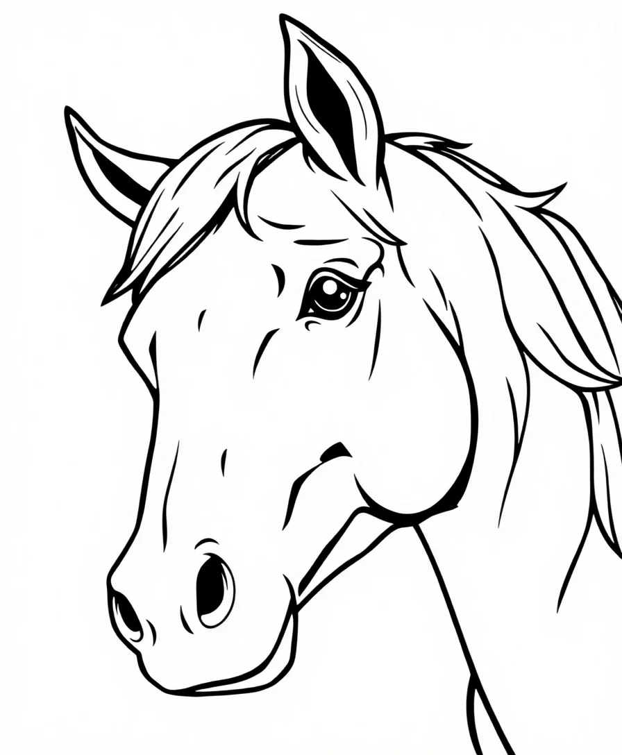 Graceful Horse Head Portrait