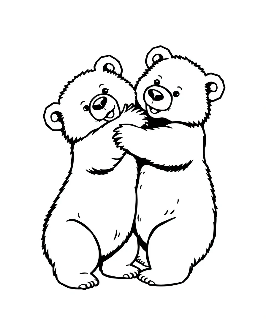 Playful Bear Cubs