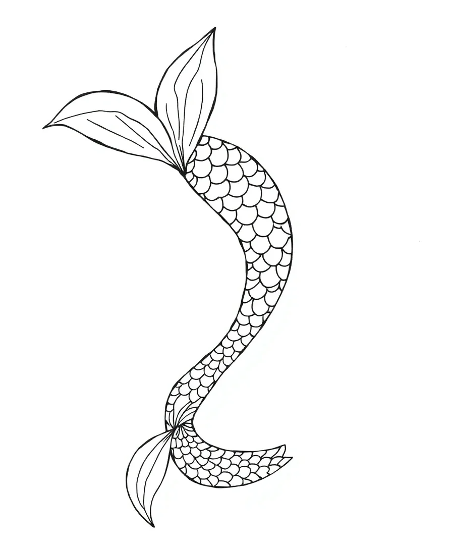 Intricate Mermaid Tail Pattern