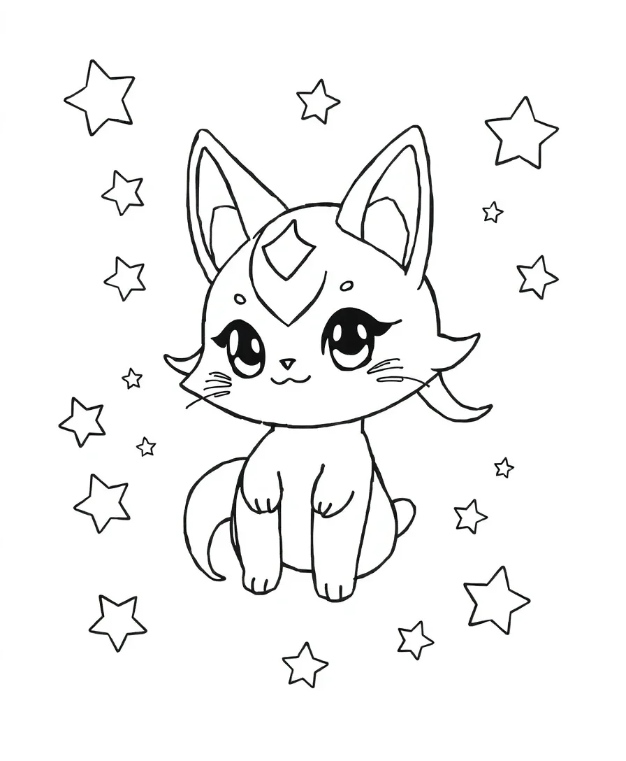 Playful Kuromi with Stars