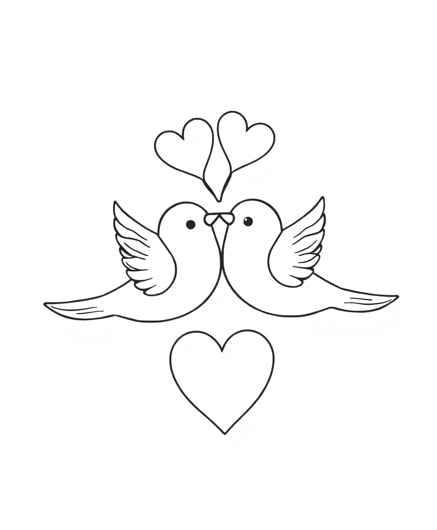 Love Birds in Flight
