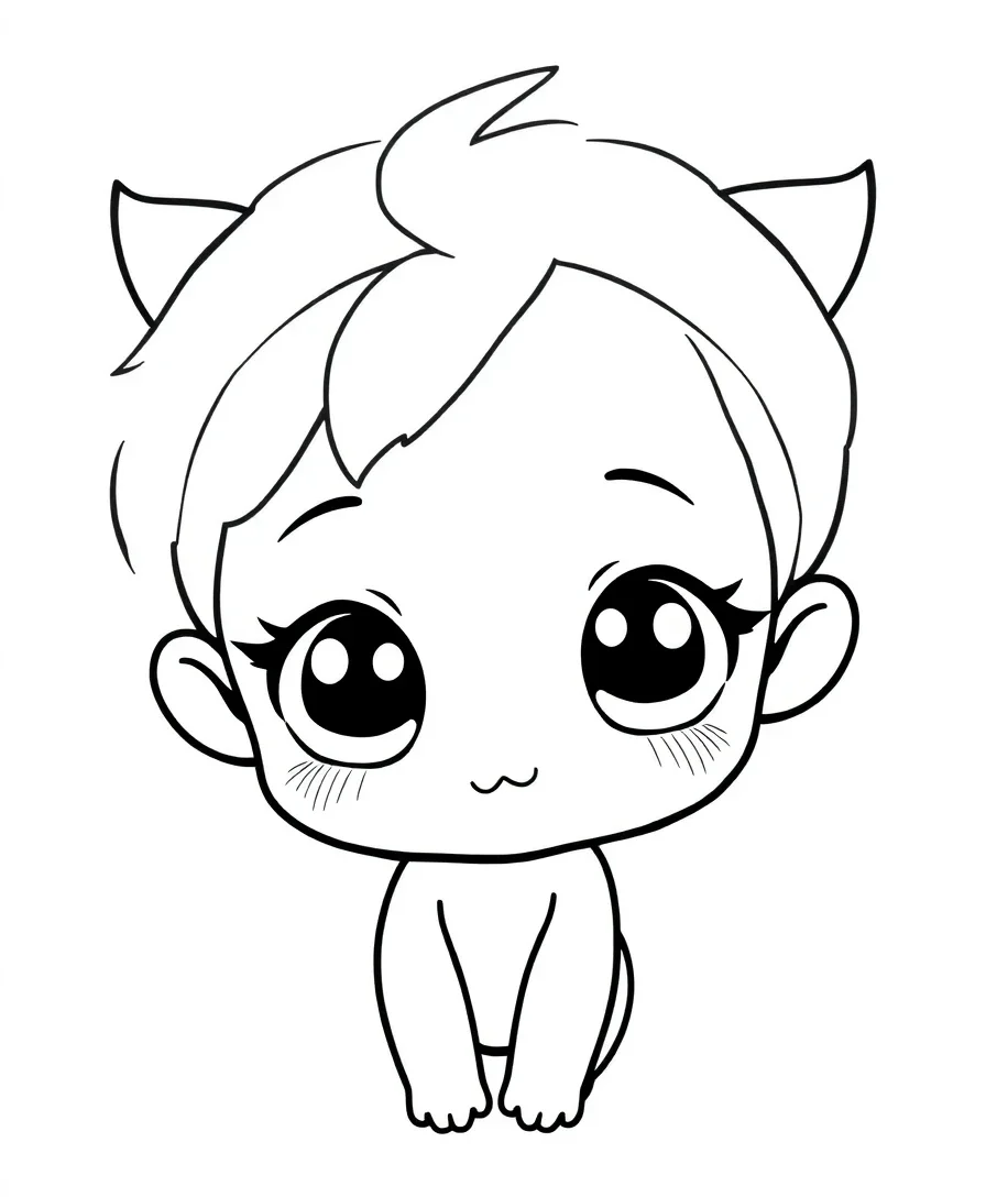 Chibi Characters with Bold Outlines