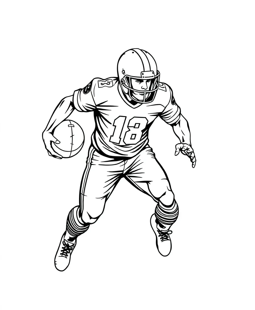 Football Player in Motion