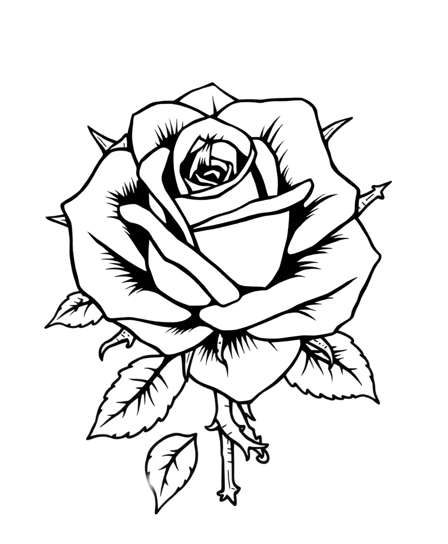 Gothic Rose with Thorns